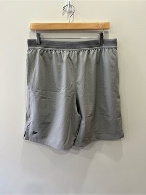 Fabletics Men’s Lined Athletic Shirts Size Large Gray Training Gym Running
